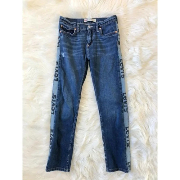 Levi's 502 Logo Inset Blue Jeans 27 x 27 14 - Picture 2 of 8